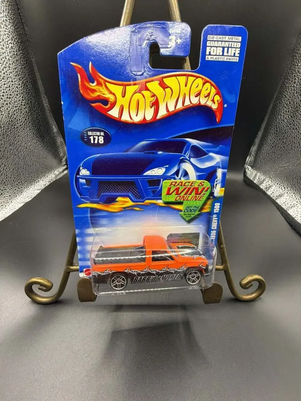 Hot Wheels 2002 Collector No. 178 1996 Chevy 1500 Barb'd & Wired Orange Die-Cast